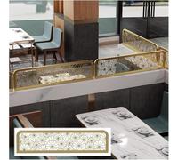 Countertop dividers Dividers For Dining Areas Metal Hollow Out Decorative Partitions Fence Office Desk Divider 30cm Low Screen Partition for dining area(Gold-a,90cm)