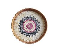 Countertop Fruit Bowl Woven Fruit Tray Tray Living Room Coffee Table Home Snack Storage Basket Bun Box Snacks Fruit Basket Fruit Tray Fruit Basket Bowl (Color : 08, Size : L)