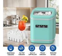 Countertop Ice Maker Machine 12Kg Per Day, 1.4L Portable Ice Cube Maker Green