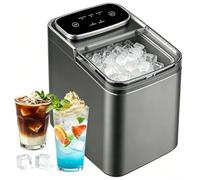 Countertop Ice Maker Machine, Portable Automatic Ice Cube Maker,12KG/24H Fast Ice Making Machine with Self-Cleaning,2 Ice Sizes for Home Kitchen Bar