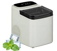 Countertop Ice Maker Machine, Small Pellet Maker with Self-Cleaning Function, Anti-Slip Pad, Ideal for Home, Kitchen, Office Bar, 2 Sizes of Bullet Ice Cubes