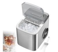 Countertop Ice Maker, Portable Clear Ice Cube Maker, 12kg/26lb Daily Production, Ice Ready in 6-10 Minutes, Ideal for Kitchen, Home, Office, and Bar