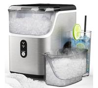 Countertop Ice Maker, Portable Soft Chewable Pellet Ice Machine, Self-Cleaning Sonic Ice Maker, One-Click Operation for Kitchen and Office