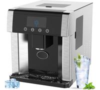 Countertop Ice Maker with LED Display, 3 Ice Sizes, Cold Water Dispenser for Home, Kitchen, Office, Party, Camping, RVs