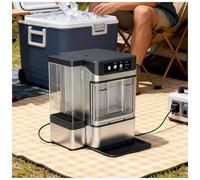 Countertop Ice Maker with Self-Cleaning Function, One-Click Operation, 37.5 Lbs Daily Output, Detachable Water Tank for Home and Bar Use