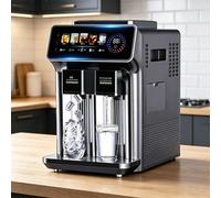 Countertop Ice Maker with Shaved Ice and Chilled Water Dispenser, 12 Cubes in 6-10 Minutes, 5 Settings for Kitchen Office Bar Use