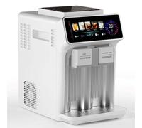 Countertop Ice Maker with Shaved Ice and Chilled Water Dispenser, 12 Cubes in 6-10 Minutes, 5 Settings for Kitchen Office Bar Use