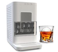 Countertop Ice Sphere Machine, 2" Whiskey Ball Maker with Auto Self-Cleaning, 84 Spheres/Day, Crystal Clear Ice for Home/Bar Use white