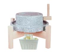 Countertop Kitchen Wet Grinder, Manual Stone Grain Mill, Natural Hemp Stone, with Wooden Stand, for Bread, Tortillas and Spices(30cm/11.8in)