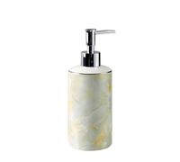 Countertop Light Luxury Ceramic 450ml Soap Dispenser Shower Gel Laundry Press Pump Bottle Bathroom Decor(Gris)