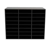 Countertop Mail Sorter Organizer, PVC Literature Organizer, Student Mailbox for Classroom, Desktop Bill Organizer for Office Home School, 24 Compartments, Black