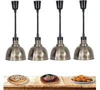 Countertop-mounted 4-Piece Commercial Hanging Adjustable Food Heat Lamps Ceiling-mounted