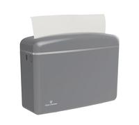 Countertop Multifold Hand Paper Towel Dispenser by Oasis Creations, Single Sheet Dispensing - Glossy Gray