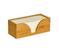 Countertop Multifold Paper Towel Dispenser - Folded Paper Towel Holder - For Multifold, Trifold & Z Fold Paper Hand Napkins Folded Size 9.7" x 3.7" Or Smaller - Natural Bamboo
