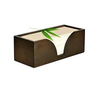 Countertop Multifold Paper Towel Dispenser In Dark Walnut - Bamboo Wood Folded Paper Towel Holder - For Multifold, Trifold & Z Fold Paper Hand Napkins Folded Size 9.7" x 3.7" Or Smaller