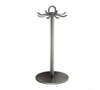 Countertop Organizer Rack 360 Spin for Cooking(Gunmetal gray) | Waterproof coating, rust-resistant finish, 44cm tall design, fits large ladles, easy wipe clean