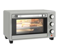 Homcom Mini Oven 21L Electric Grill W/ Adjustable Temp 1400W, Silver Tone Silver