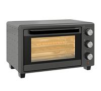 Countertop Oven Grey 21L Stainless Steel Tempered Glass Compact 46.4x38x28.5cm