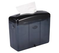 Countertop Paper Towel Dispenser, ABS Desktop Hand Towel Box Holder, 27.5 x 11 x 22.5 cm Non Slip Bottom, Transparent Large Capacity, Scratch Resistant for Household Bathroom and Office, Black
