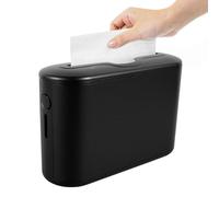 Countertop Paper Towel Dispenser with Visible Window, Multifold Napkin Dispenser with 23cm Smooth Opening & Non-Slip Bottom,Hand Towel Dispensers for Kitchen Bathroom Toilet, 32×11.5×21.2cm (black)