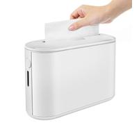 Countertop Paper Towel Dispenser with Visible Window, Opening 23cm Non-Slip Bottom Multifold Napkin Dispenser Portable Paper Towel Holder Dispensers for Kitchen Bathroom Toilet (White)