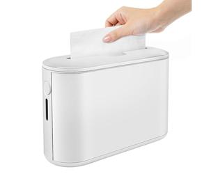 Countertop Paper Towel Dispenser with Visible Window, Opening 23cm Non-Slip Bottom Multifold Napkin Dispenser Portable Paper Towel Holder Dispensers for Kitchen Bathroom Toilet (White)