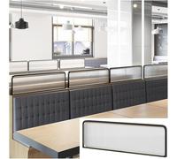 Countertop Partition Panels Iron Dividers For Dining Areas Countertop Low Fence Privacy Screen Panel For Workspace Office Restaurant Dividers for Dining Areas(Schwarz,60x70cm/23.62x27.55in)
