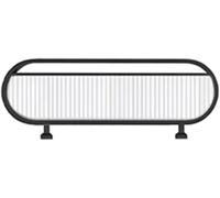 Countertop Partition Panels Iron Dividers For Dining Areas Striped Glass Translucent Privacy Screen Panels For Office Restaurant Hotel Dividers for Dining Areas(40x60cm/15.74x23.62in)