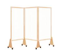 Countertop Partition Screen 1-4 Panel Room Divider,Grid Display Stand, Indoor Foldable Decorative Partition,Better Folding Privacy for Office Home Studio Separator(155x65cm-3 Panel