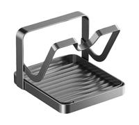 Countertop Pot Lid Organizer with Drip Tray and Spoon Rest Kitchen Pot Lid Organizer Stand Multifunctional for Cabinet Stove Top