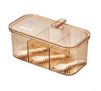 Countertop Seasoning Organizer with Clear Plastic Spice Jars Easy Pour Spouts Airtight Lids Stackable Space Saving Kitchen Storage for Salt Pepper Dry Herbs 22x14x10CM Green White Brown(Yellow-brown)