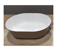 Countertop semi-oval sink Ocritech white/beige 350x260 mm - 1 PC Osculati - 50