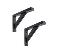 Countertop Shelf Bracket Scaffold Board Floating Support,2PCS Triangle Pine Wood Angle Bracket Support Wall Mounted Bench Table Home Decoration Pipe Shelf(Color:200x150mm White) (Color : 200x150mm Bl