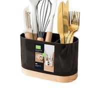 Countertop Silverware Holder, Fork Spoon Utensil Organizer, Flatware Storage Rack - Kitchen Cutlery Drainer Utensil Holder With 2 Slots For Home Cafe Restaurant