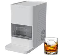 Countertop Sphere Ice Machine, 2" Clear Ice Ball Maker, Auto Self-Cleaning Ice Maker, 2 Ice Spheres in 55min, Ice Storage Capacity 8-10 PCS, 1.2L Water Capacity, for Home/Bar(White)