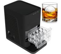 Countertop Sphere Ice Machine, 2" Clear Ice Ball Maker, Auto Self-Cleaning Ice Maker, 2 Ice Spheres in 55min, Ice Storage Capacity 8-10 PCS, 1.2L Water Capacity, for Home/Bar(Black)