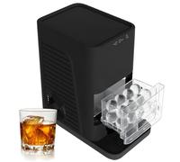 Countertop Sphere Ice Machine, 2" Whiskey Spherical Ice Machine with 84 Sphere Per Day Capacity, Auto Self-cleaning Function, Crystal Clear Ice Ball Maker for Home/Bar black