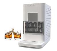 Countertop Sphere Ice Machine, 2" Whiskey Spherical Ice Machine with 84 Sphere Per Day Capacity, Auto Self-cleaning Function, Crystal Clear Ice Ball Maker for Home/Bar white