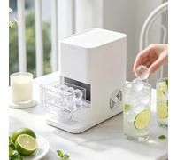 Countertop Sphere Ice Machine, Ice Storage Capacity 8-10 Pcs, Automatic Cleaning, for Home/Kitchen/Bar