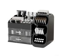 Countertop Storage Organizer with 3 Tier Large Capacity Drawers, Acrylic For Vanity Cosmetic Organizer for Skincare Bottles, Makeup Brushes, and Office Essentials (black)