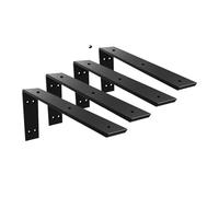Countertop Support Bracket 20 inch 4 Pack Heavy Duty 3/8" Thick Black Granite Countertop Bracket 20"x8"x2.5" Shelf L Bracket Mantel Corbels for Quartz/Granite/Wood/Concret/Laminate Countertops