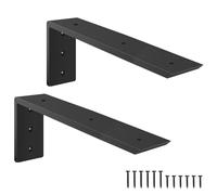 Countertop Support Brackets, Heavy Duty L Shelf Bracket 16'' x 6'' x2.5'' for Granite, Holds up to 300 lbs, L Bracket for Quartz, Granite, Wood, Concrete and Laminate Countertops(2 Pack)
