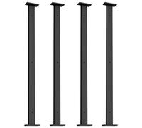 Countertop Support Brackets, Wall Mount Extra Long Metal Shelf Bracket for Furniture Fastening, 3-Pack