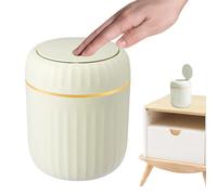Countertop Trash Can | Canteen Counter Press Garbage Bin-Trash Bin Desk Garbage Tiny Light Luxury Trash Can with Lid for Home Bedroom End Table