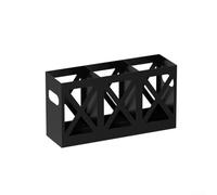 Countertop Utensil Holder with Three Compartments to Organize Cooking Tools and Promote Drying with Carbon Steel and Ventilation Suitable for Kitchen or Workspace (B)