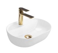 Rea Aura 42 Countertop Washbasin Bathroom Sink 30 x 42 x 12 cm Ceramic (White)