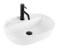 Countertop Washbasin Rea Aura 51 White, Ceramic