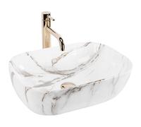 REA Washbasin Countertop Washbasin Ceramic Hand Wash Basin Attachment Washbasin Rectangular 33 x 46 Bathroom Tap Bathroom Fittings Nano Coating