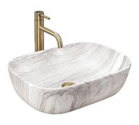 Rea REA-U3324 Bathroom Sink Made of Ceramic Belinda Ash imitation-REA-U3324, Imitation of Stone