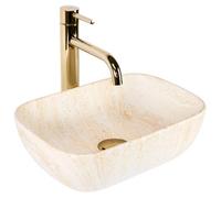 REA COUNTERTOP WASHBASIN Belinda MINI Beige, COUNTERTOP WASHBASIN Made of Ceramic